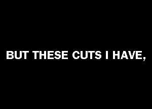 BUT THESE CUTS I HAVE,