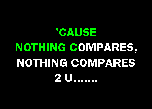 yCAUSE
NOTHING COMPARES,

NOTHING COMPARES
2 U .......