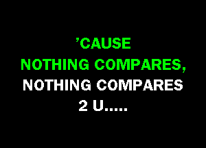 yCAUE-SE
NOTHING COMPARES,

NOTHING COMPARES
2 U .....