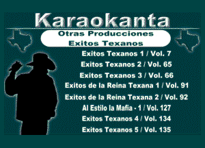 K3 raokanta

I flu.- .1 .OtraslProuuccioneza' Irkul
- 'x. r'F Enitos Tcxanus ' an (E
. .' Exltos Tonnes 1 I Vol. 7
. .wj axnos Tonnes 2 I Vol. 65
- f ' I Exhos tonnes 3 I Vol. 06
'i Exltuu an In Raina Tnnnn 1 i Val. 91
d- Exltos do Is Reina Tnxana 2 I Vol. 92
I MWohnma-HVOHZT
-. .5 cums 'ro-uum 4 a Vol. 134

Elmn Tonnes 5 Wol. 13S