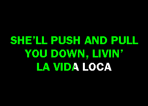 SHELL PUSH AND PULL

YOU DOWN, LIVIN,
LA VIDA LOCA