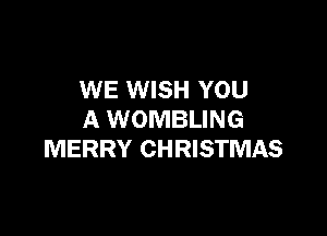 WE WISH YOU

A WOMBLING
MERRY CHRISTMAS