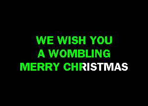 WE WISH YOU

A WOMBLING
MERRY CHRISTMAS