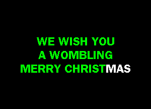 WE WISH YOU

A WOMBLING
MERRY CHRISTMAS