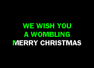 WE WISH YOU

A WOMBLING
MERRY CHRISTMAS