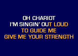 OH CHARIOT
I'M SINGIN' OUT LOUD
TU GUIDE ME
GIVE ME YOUR STRENGTH