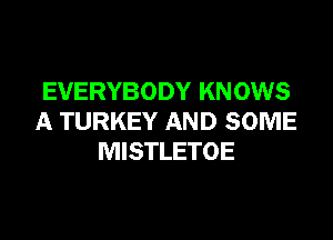 EVERYBODY KNOWS

A TURKEY AND SOME
MISTLETOE