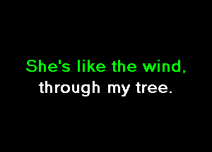 She's like the wind,

through my tree.