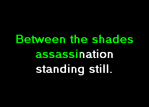 Between the shades

assassination
standing still.