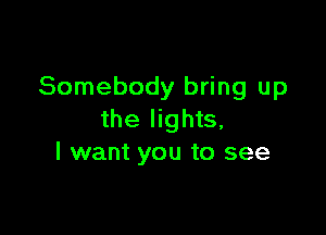 Somebody bring up

the lights.
I want you to see