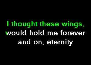 I thought these wings,

would hold me forever
and on, eternity