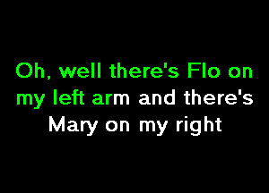 Oh, well there's Flo on

my left arm and there's
Mary on my right