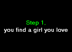 Step 1,

you find a girl you love