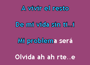 A vivir el resto

De mi Vida sin ti..1'

Mi problema serin

Olvida ah ah rte..e