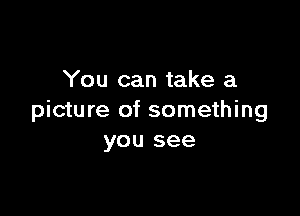 You can take a

picture of something
you see