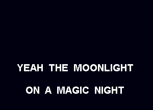 YEAH THE MOONLIGHT

ON A MAGIC NIGHT