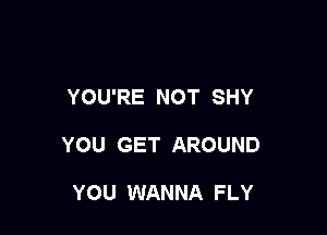 YOU'RE NOT SHY

YOU GET AROUND

YOU WANNA FLY