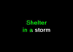 Shelter

in a storm
