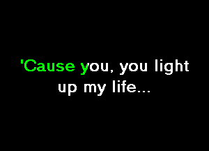 'Cause you, you light

up my life...