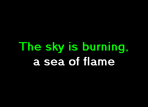 The sky is burning,

a sea of flame