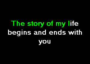 The story of my life

begins and ends with
you