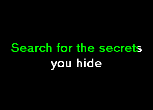 Search for the secrets

you hide