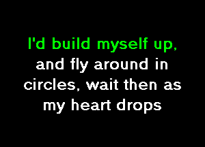 I'd build myself up,
and fly around in

circles, wait then as
my heart drops
