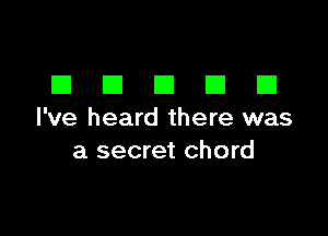 DDDDD

I've heard there was
a secret chord