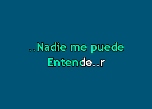 ..Nadie me puede

Entende..r