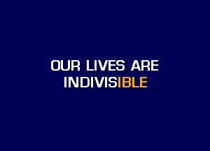 OUR LIVES ARE

INDIVISIBLE