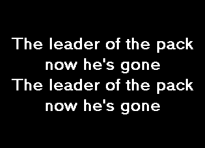 The leader of the pack
now he's gone

The leader of the pack
now he's gone