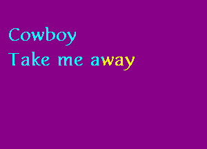 Cowboy
Take me away