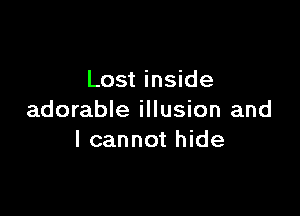 Lost inside

adorable illusion and
I cannot hide