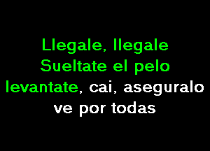 Llegale, llegale
Sueltate el pelo

levantate, cai, aseguralo
ve por todas