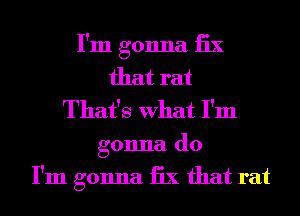 I'm gonna 1331
that rat
That's What I'm
gonna do
I'm gonna 1331 that rat