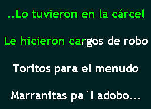 ..Lo tuvieron en la carcel
Le hicieron cargos de robo
Toritos para el menudo

Marranitas pa 'l adobo. ..