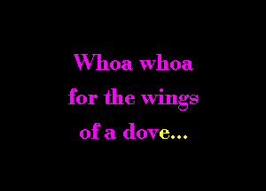 Whoa whoa

for the wings

of a (love...
