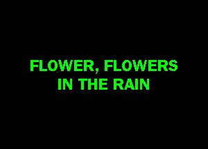 FLOWER, FLOWERS

IN THE RAIN