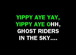 YIPPY AYE YAY,
YIPPY AYE OHH,

GHOST RIDERS
IN THE SKY....
