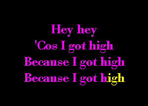 Hey hey
'Cos I got high

Because I got high
Because I got high