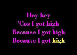 Hey hey
'Cos I got high

Because I got high
Because I got high