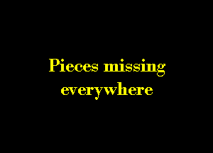 Pieces missing

everywhere