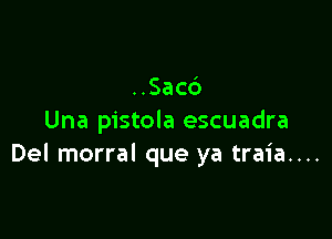 uSacb

Una pistola escuadra
Del morral que ya traia....