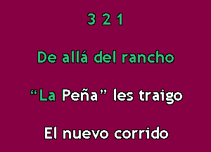 321

De alla del rancho

La Pefla les traigo

El nuevo corrido