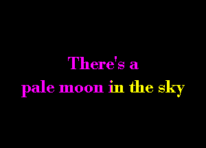 There's a

pale moon in the sky