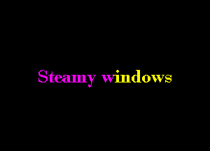 Steamy Windows