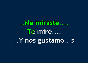 ..Me miraste....

Te mini...
..Y nos gustamo...s