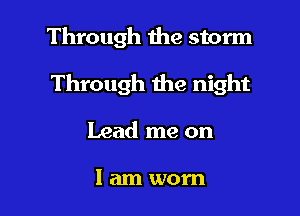 Through the storm

Through the night

Lead me on

lamwom