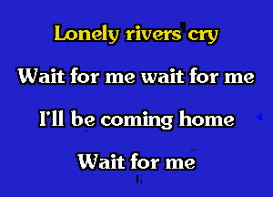 Lonely rivers cry
Wait for me wait for me
I'll be coming home

Wait for me