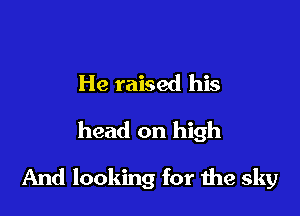 He raised his
head on high

And looking for 1119 sky